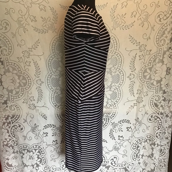 NWOT, Striped Bodycon Midi Dress - Picture 6 of 8